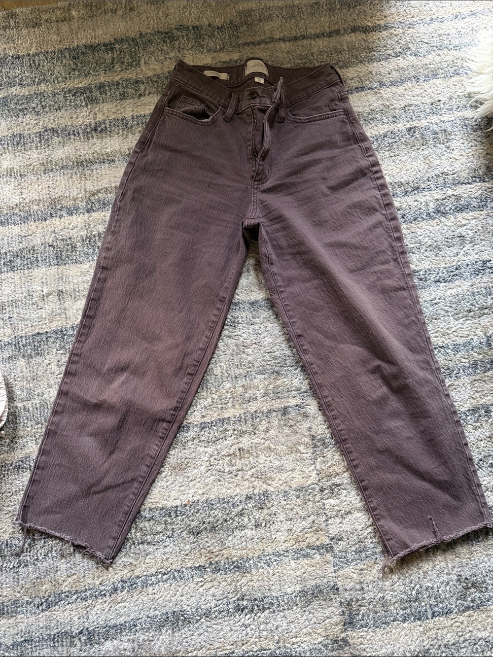 Universal Thread Women's High-Rise Straight Jeans in Washed Plum